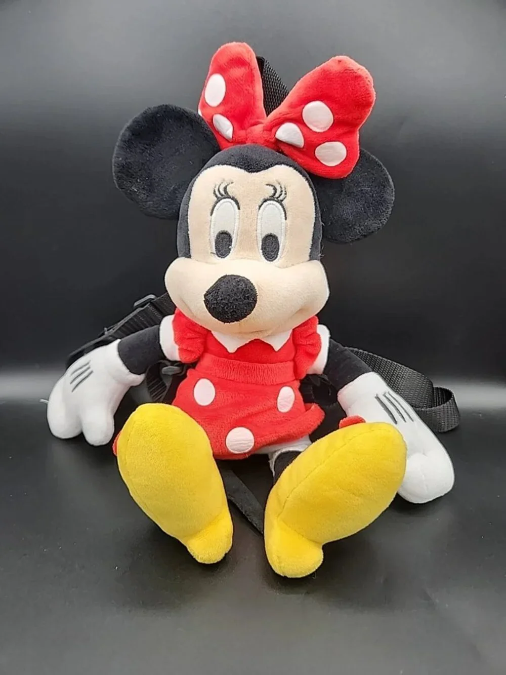 Disney Minnie Mouse Plush Backpack Red Polka Dot 17